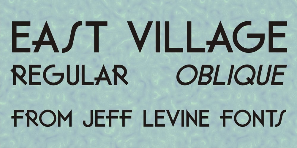 East Village JNL font