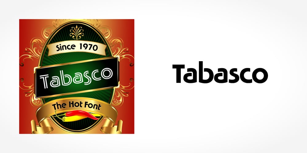 Tabasco font