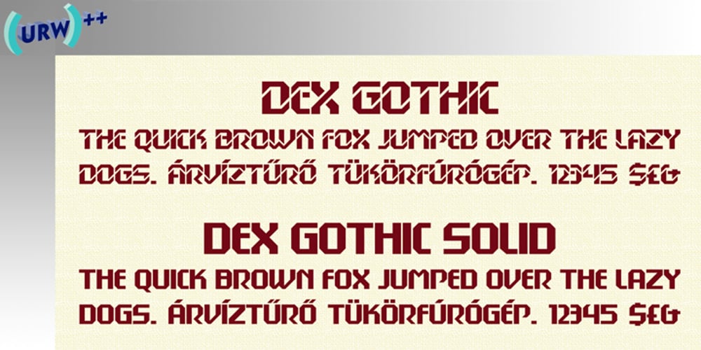 Dex Gothic font