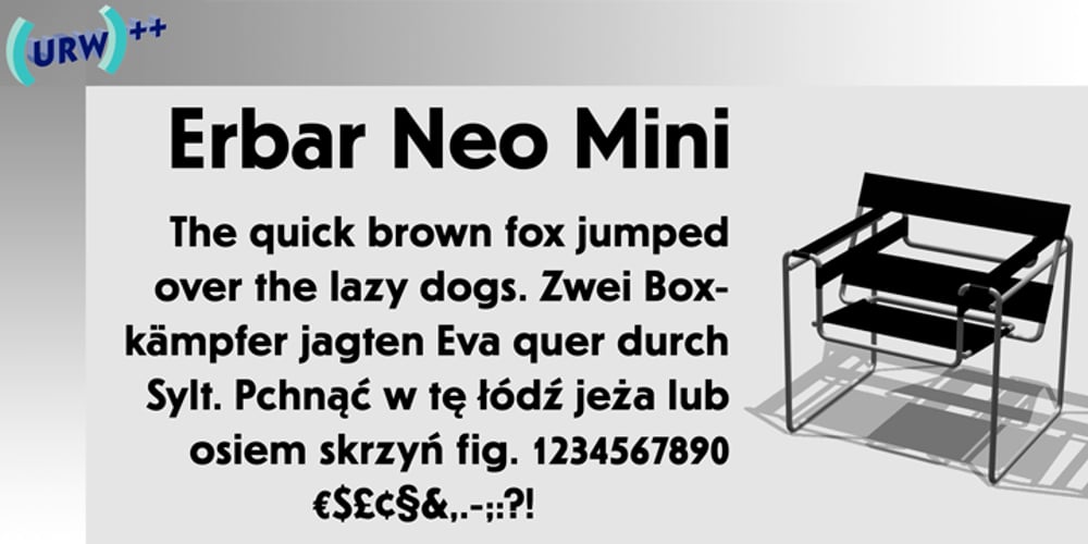 Erbar Neo Mini font