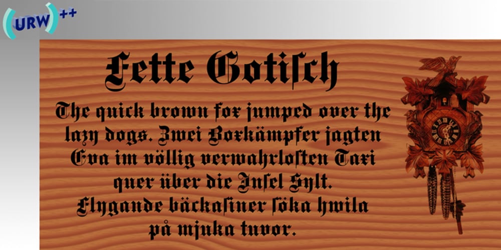 Fette Gotisch font