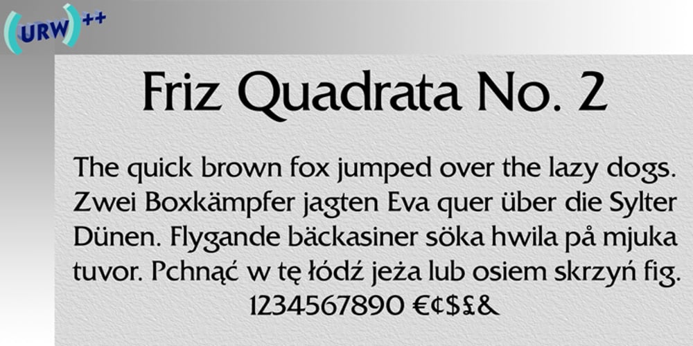 Friz Quadrata No. 2 font