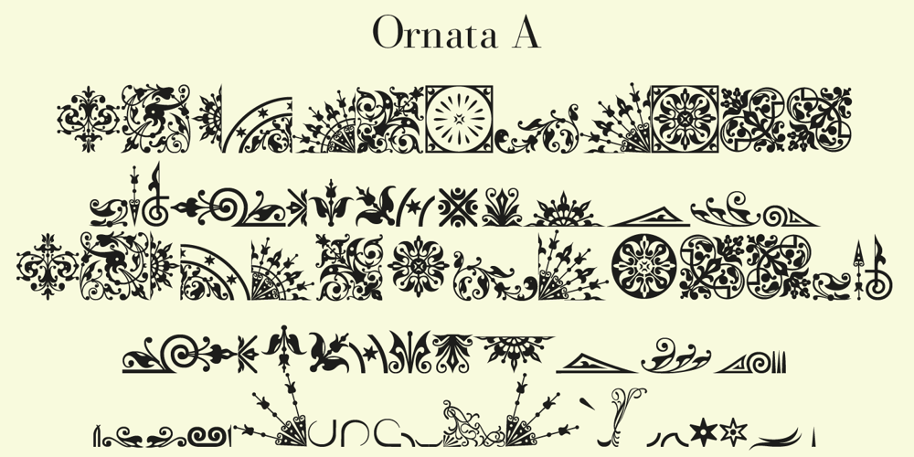 Ornata A font