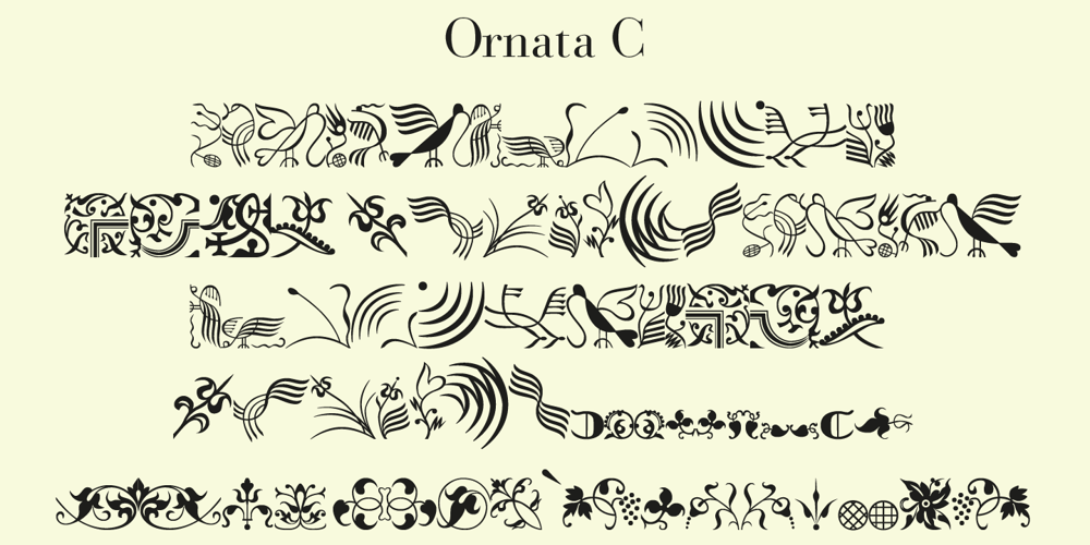 Ornata C font