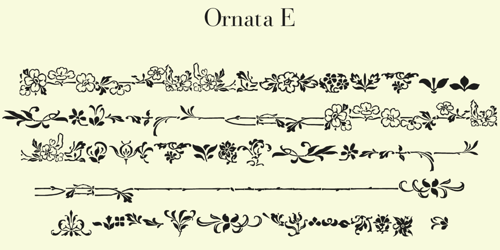 Ornata E font