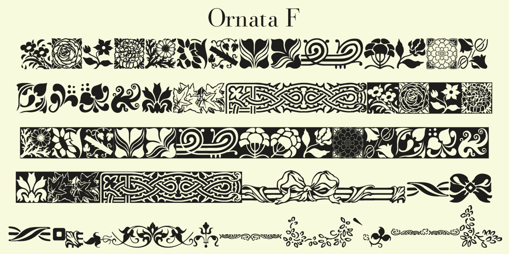 Ornata F font