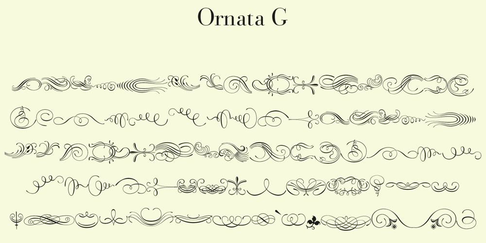 Ornata G font