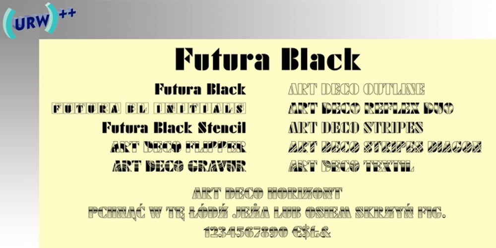 Futura Black font