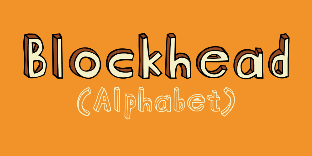 Blockhead font