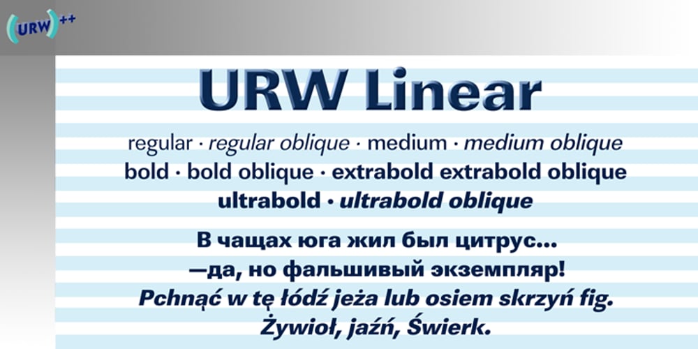 Linear font