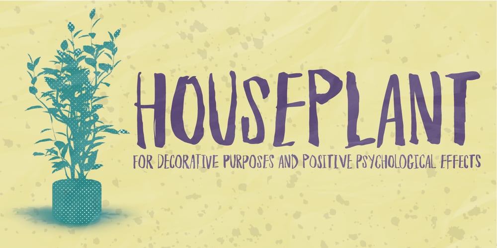Houseplant font