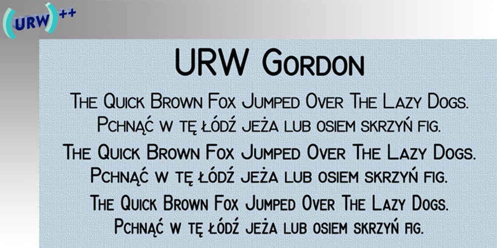 Gordon font
