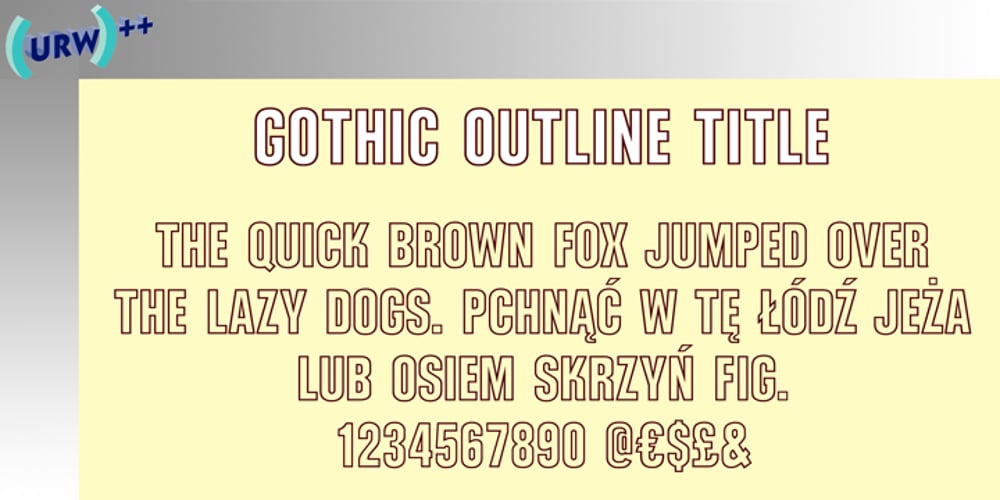 Gothic Outline Title font