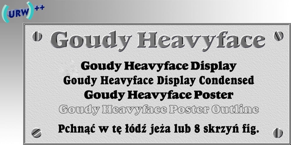Goudy Heavyface font