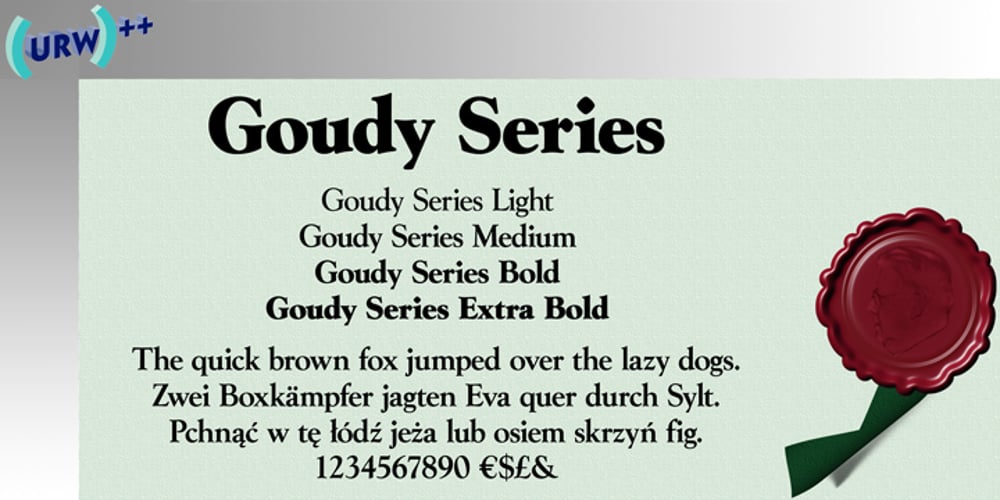 Goudy Series font