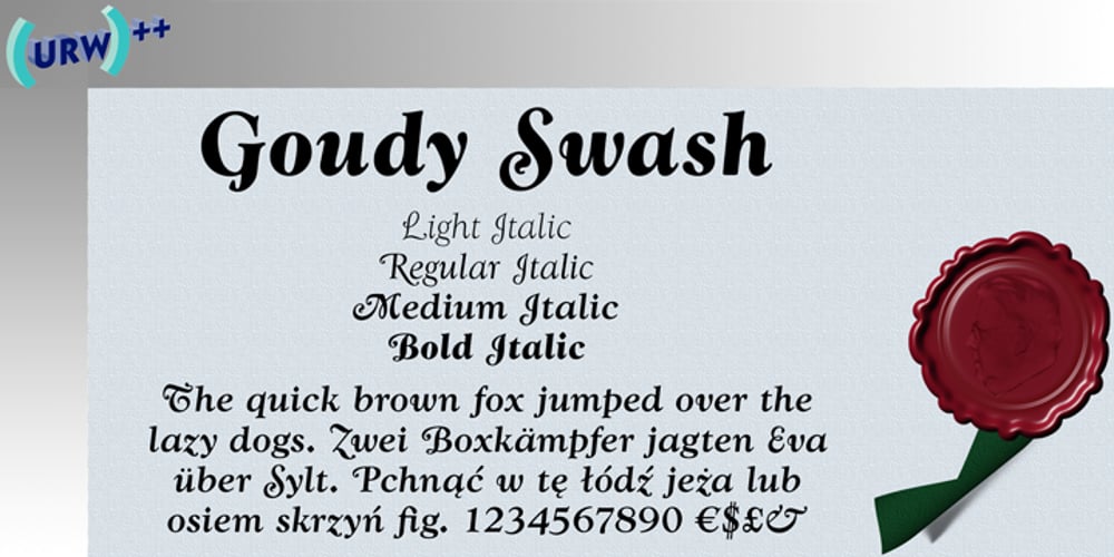 Goudy Swash font