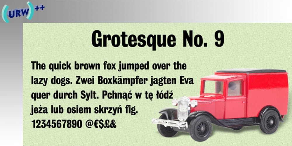 Grotesque No. 9 font