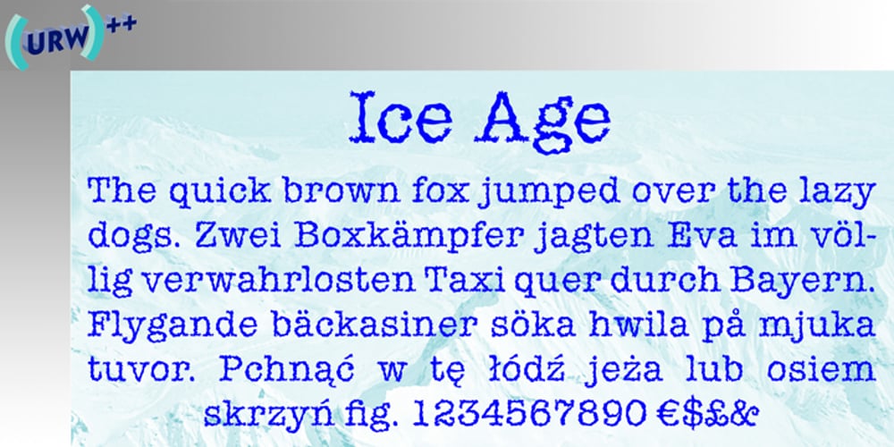 Ice Age font