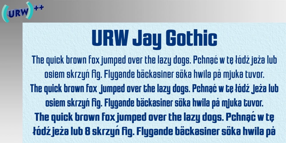 Jay Gothic font