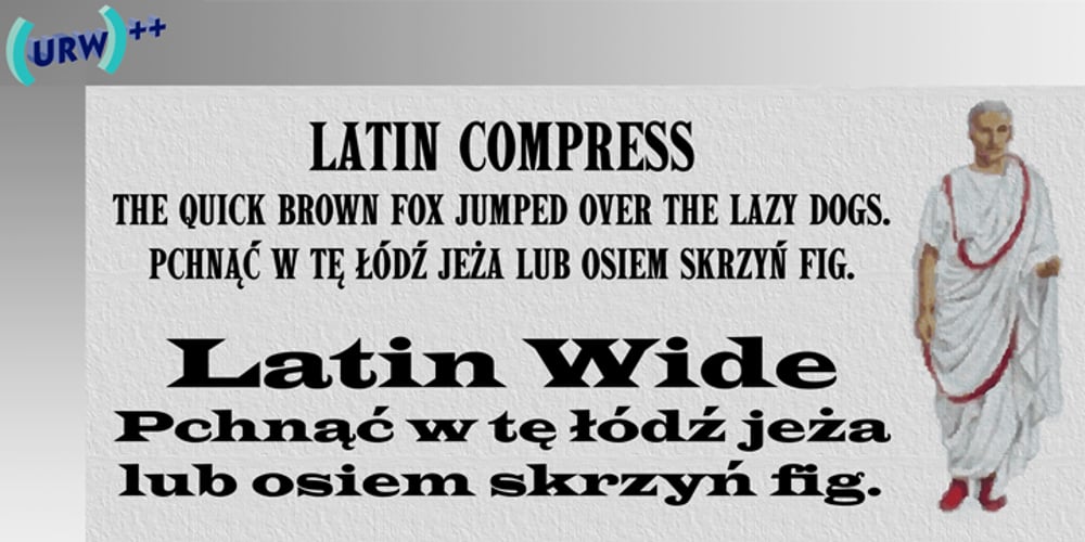 Latin Wide font