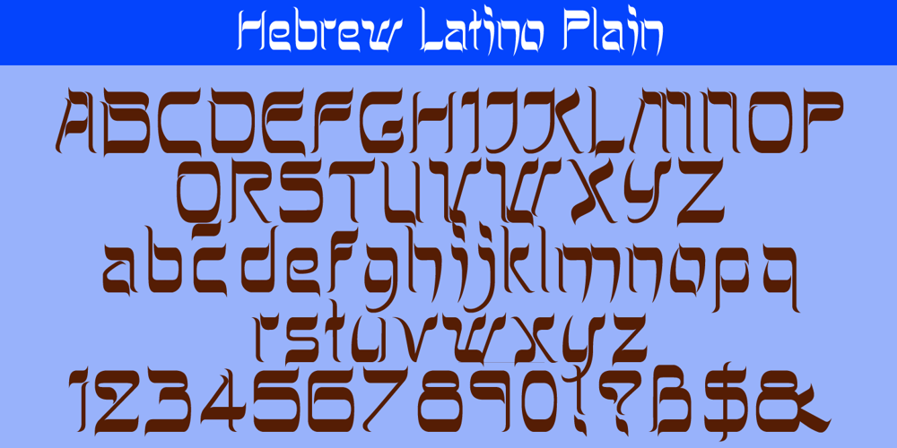 Hebrew Latino font