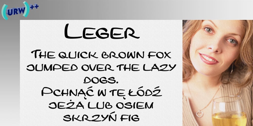 Leger font