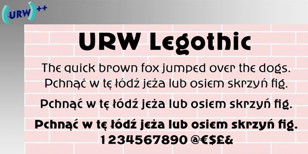Legothic font