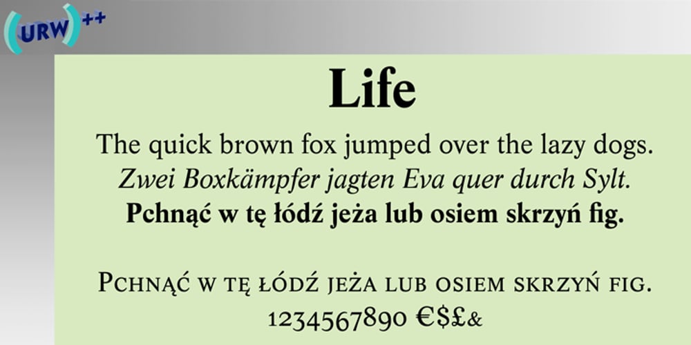 Life font