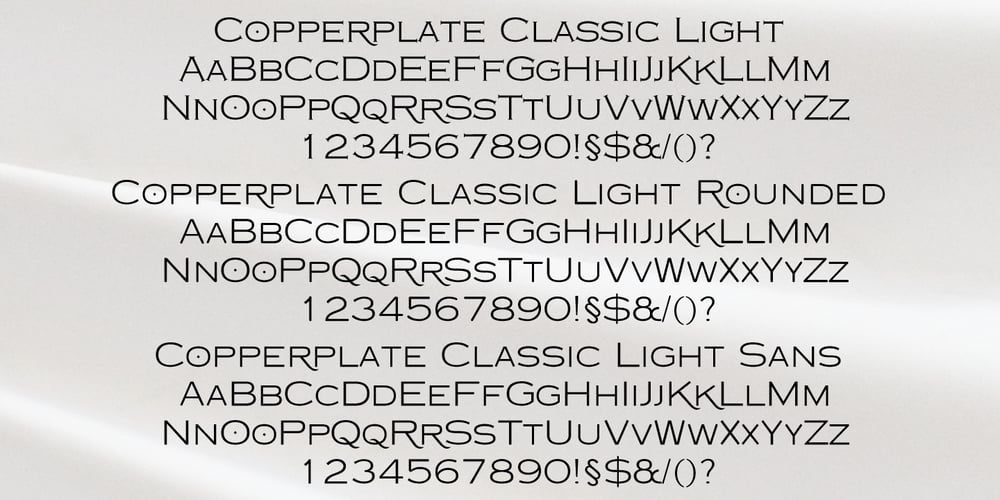 Copperplate Classic Light font