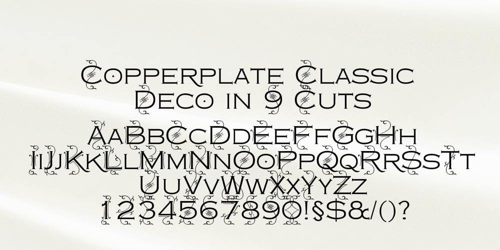 Copperplate Deco font