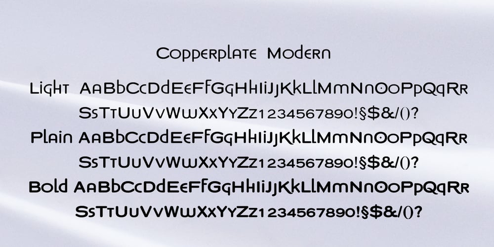 Copperplate Modern font