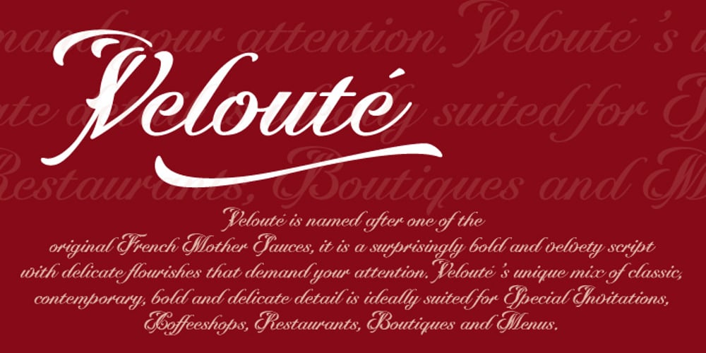 Velouté font