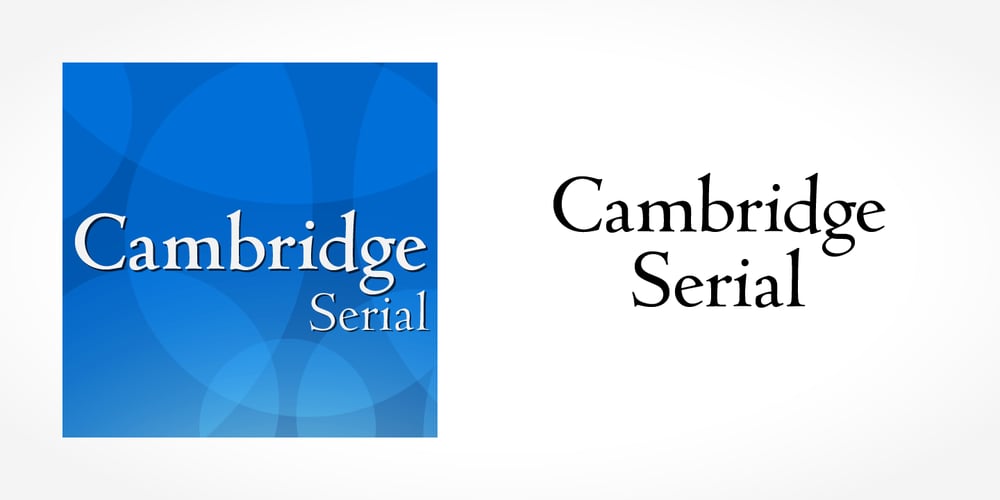 Cambridge Serial font