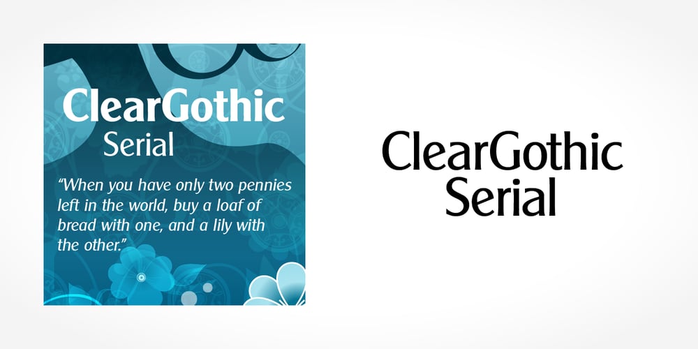 Clear Gothic Serial font