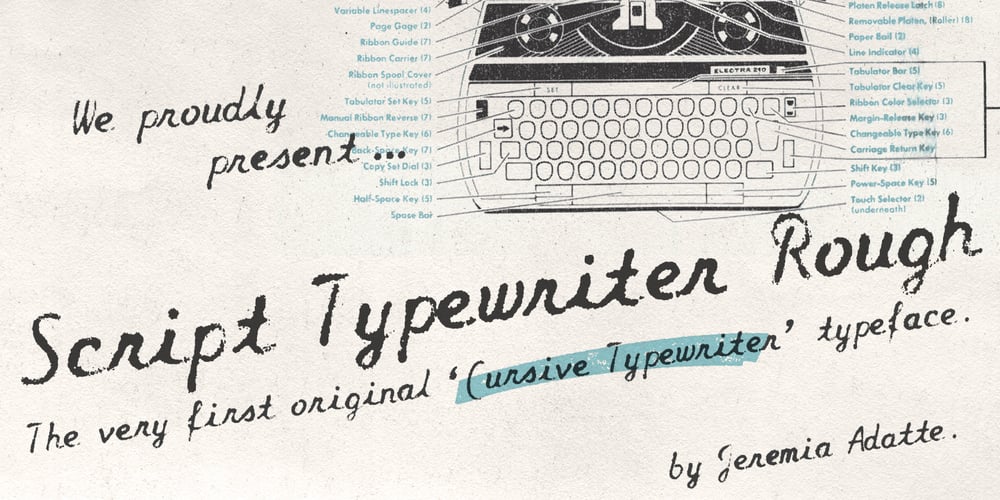 Script Typewriter Rough font