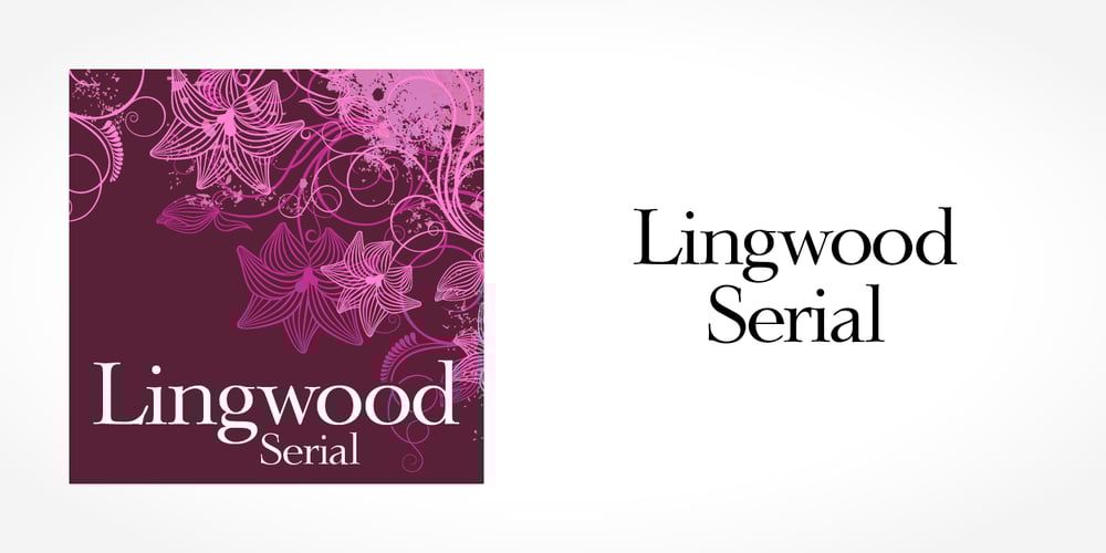 Lingwood Serial font