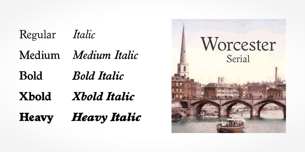 Worcester Serial font