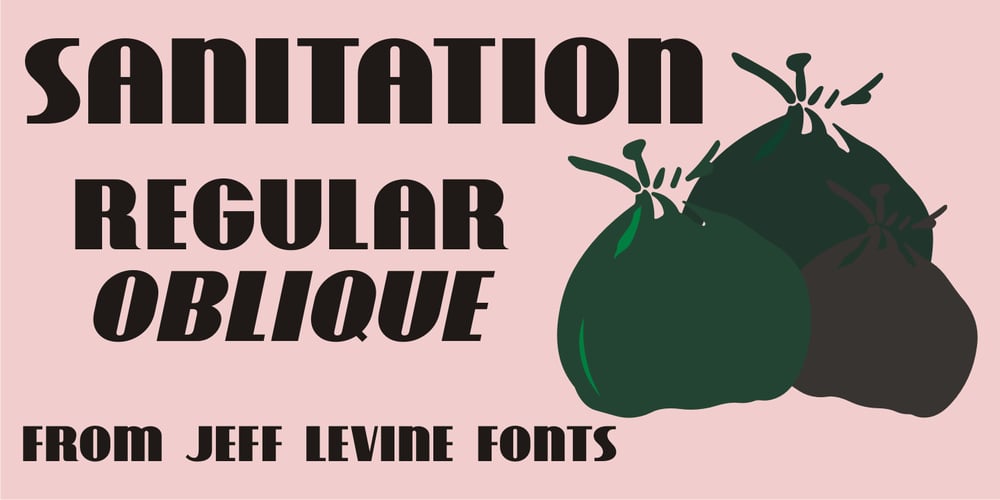 Sanitation JNL font