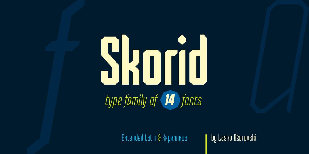 Skorid font