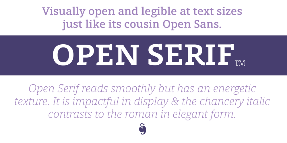 Open Serif font