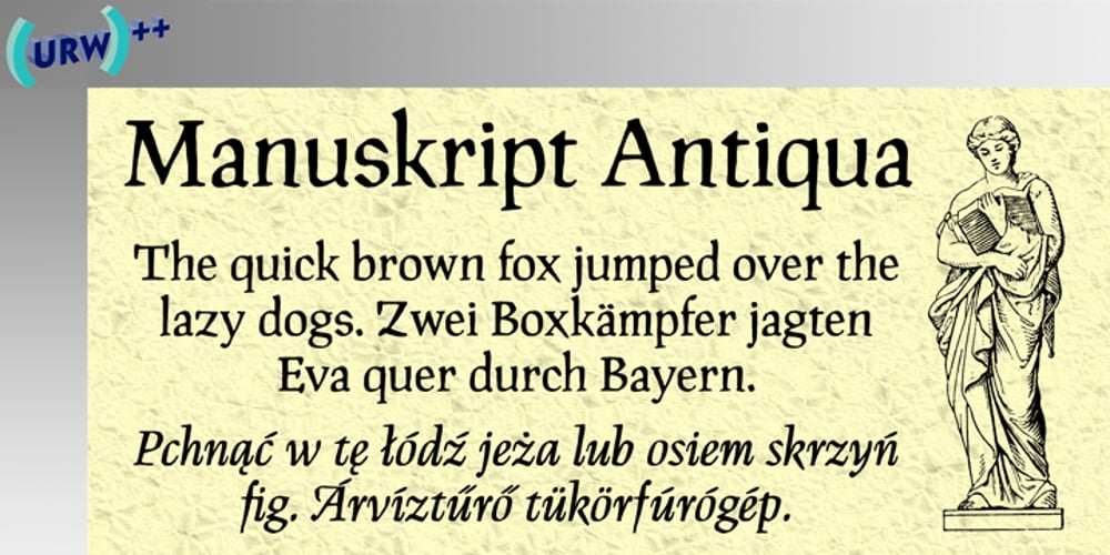 Manuskript Antiqua font