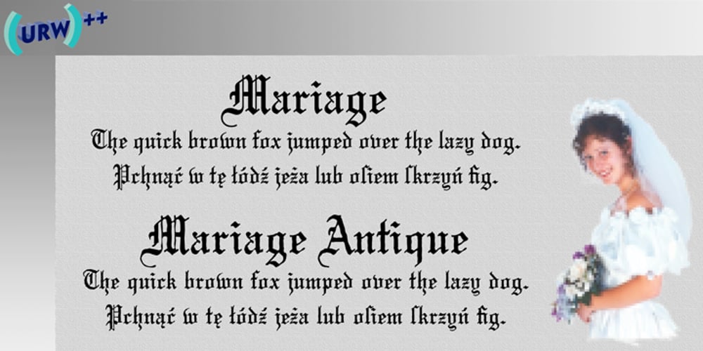 Mariage font