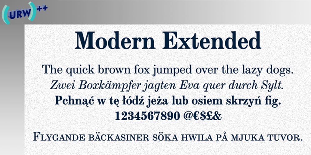 Modern Extended font