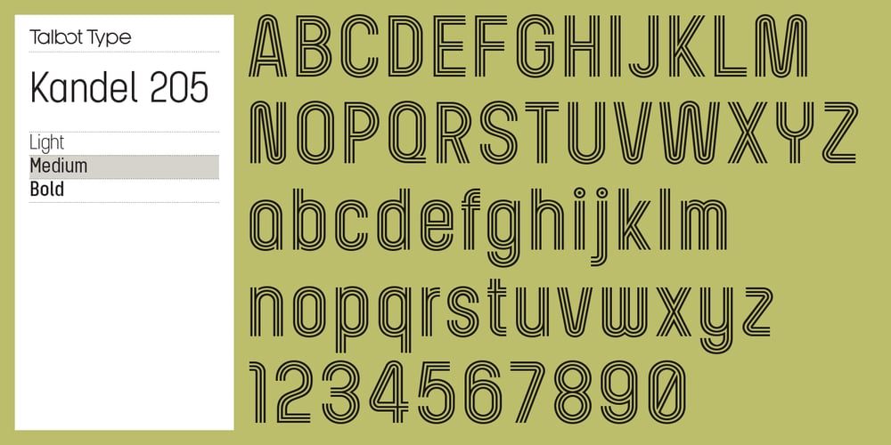 Kandel 205 font