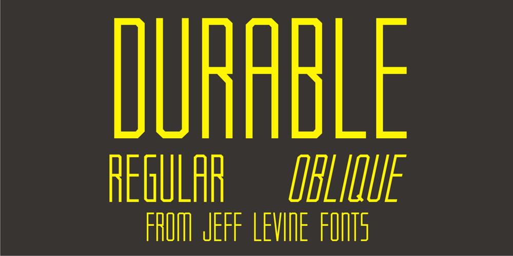 Durable JNL font