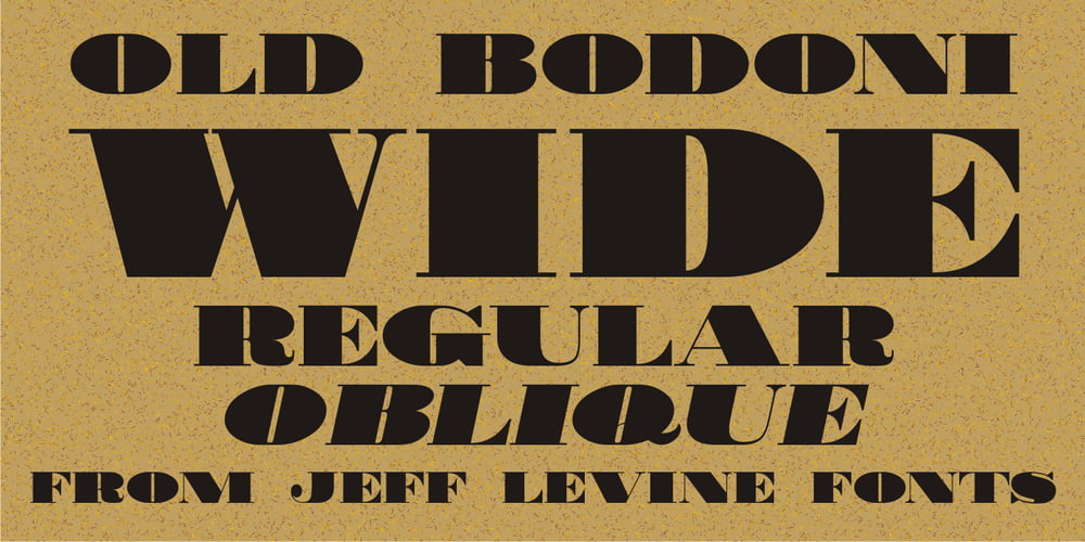 Old Bodoni Wide JNL font