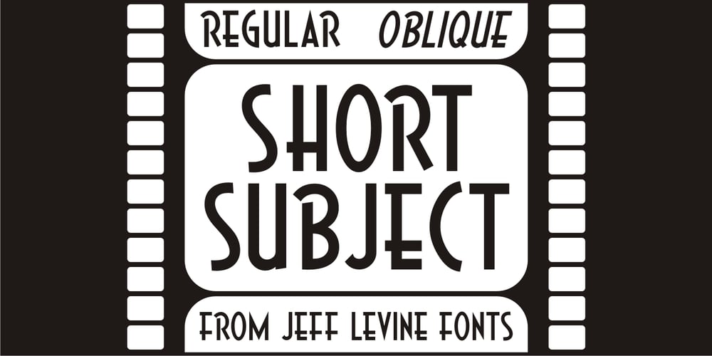 Short Subject JNL font