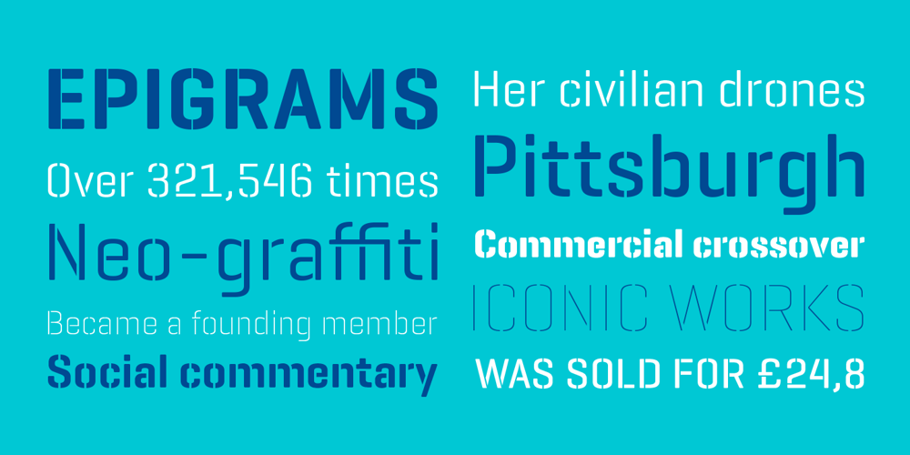 Geogrotesque Stencil font