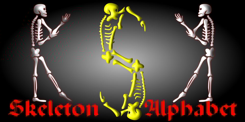 Skeleton Alphabet font
