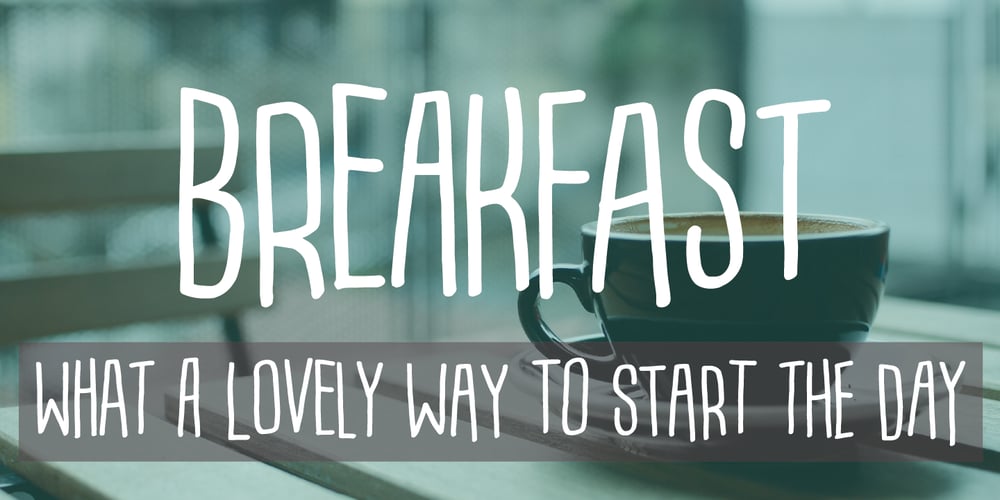 Breakfast font